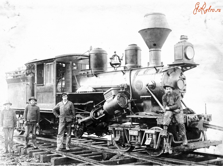 Железная дорога (поезда, паровозы, локомотивы, вагоны) - Паровоз системы Гейслера,США