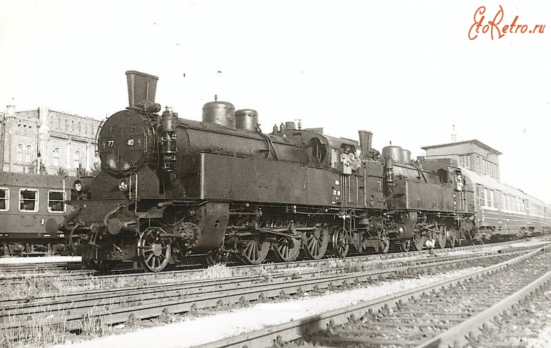Железная дорога (поезда, паровозы, локомотивы, вагоны) - Поезд Н.С.Хрущёва прибывает на вокзал Вена-Восточный