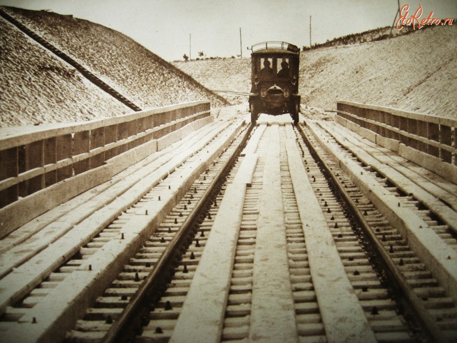 Железная дорога (поезда, паровозы, локомотивы, вагоны) - Рельсовый почтовый автомобиль на 81 версте Амурской ж.д.