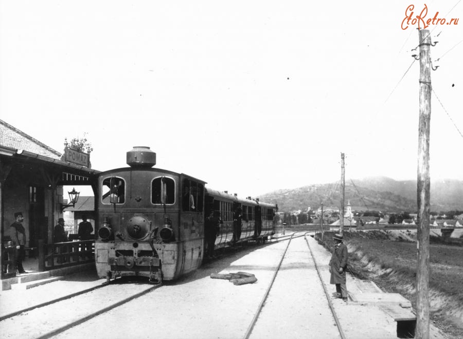 Железная дорога (поезда, паровозы, локомотивы, вагоны) - Пригородный поезд на ст.Помаз,Австро-Венгрия