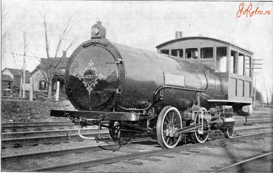 Железная дорога (поезда, паровозы, локомотивы, вагоны) - Локомотив на сжатом воздухе №400 типа 0-3-0,Нью-Йорк,США