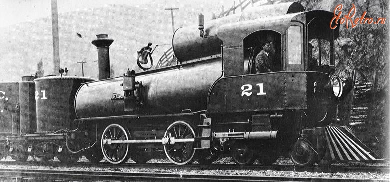 Железная дорога (поезда, паровозы, локомотивы, вагоны) - Узкоколейный паровоз №21 NPC
