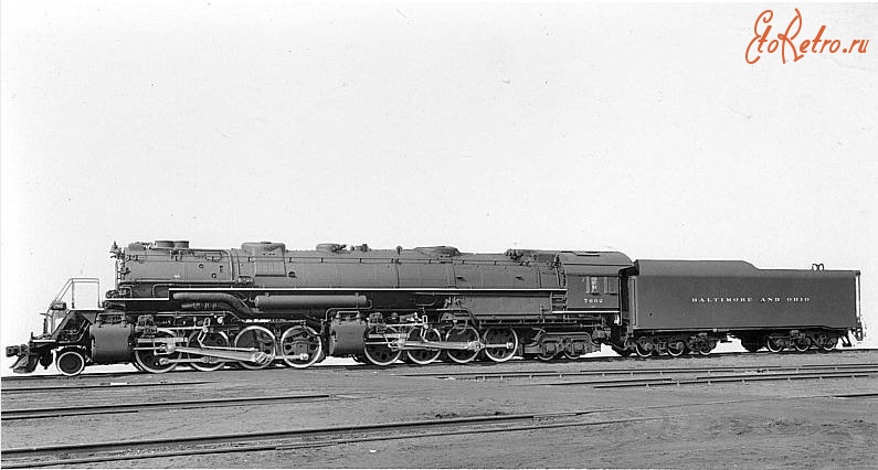 Железная дорога (поезда, паровозы, локомотивы, вагоны) - Паровоз ЕМ-1 №7602 типа 1-4-4-2 постройки завода Балдвин,США