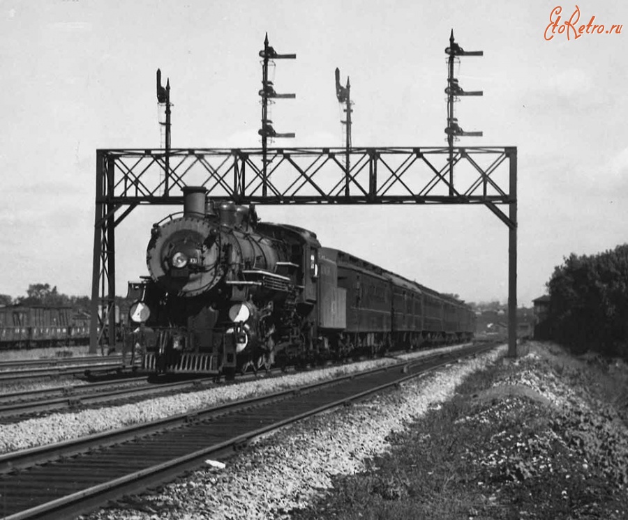 Железная дорога (поезда, паровозы, локомотивы, вагоны) - Паровоз №431 с экспрессом Чикаго-Луисвилл,США