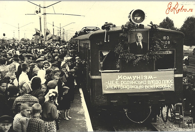 Железная дорога (поезда, паровозы, локомотивы, вагоны) - Прибытие первого электропоезда Сд-108 на ст.Фастов