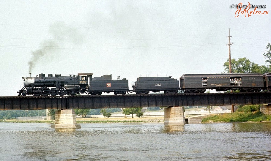 Железная дорога (поезда, паровозы, локомотивы, вагоны) - Паровоз типа 1-4-1 завода Балдвин с поездом
