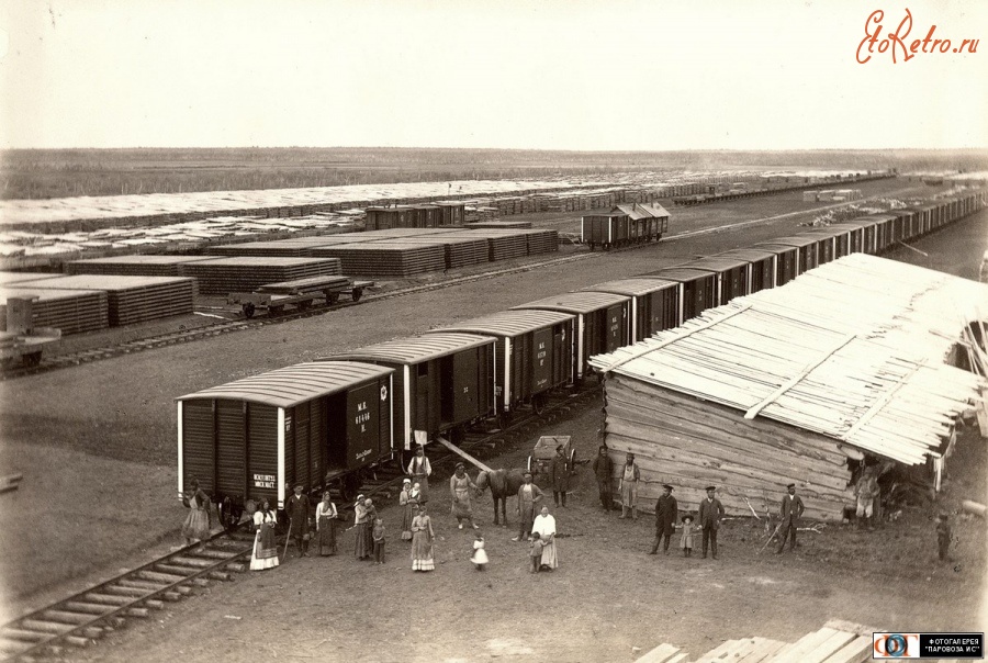 Железная дорога (поезда, паровозы, локомотивы, вагоны) - Склад материалов на ст.Адекуль,Курганская область