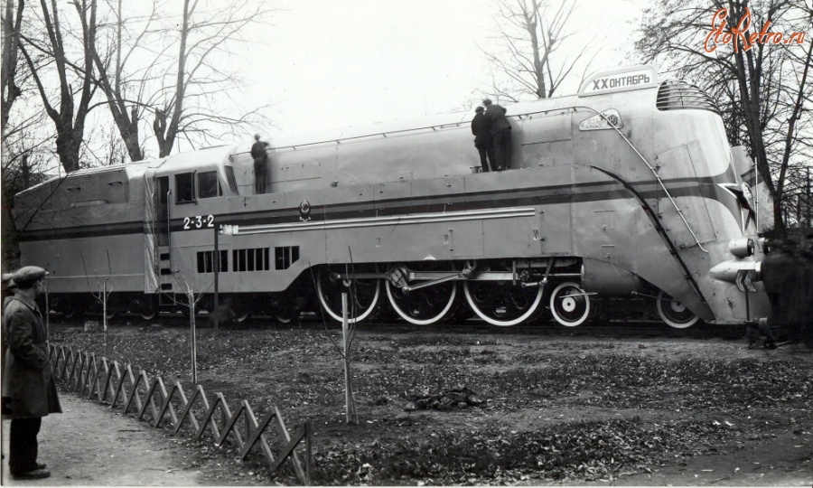 Железная дорога (поезда, паровозы, локомотивы, вагоны) - Опытный паровоз типа 2-3-2 Коломенского завода