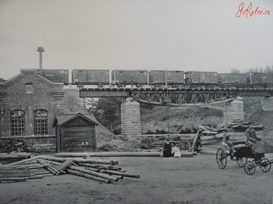 Железная дорога (поезда, паровозы, локомотивы, вагоны) - Железный мост через Кыштымский пруд