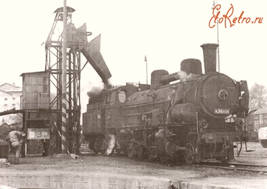 Железная дорога (поезда, паровозы, локомотивы, вагоны) - Паровоз серии 434.0  типа 1-4-0 на экипировке