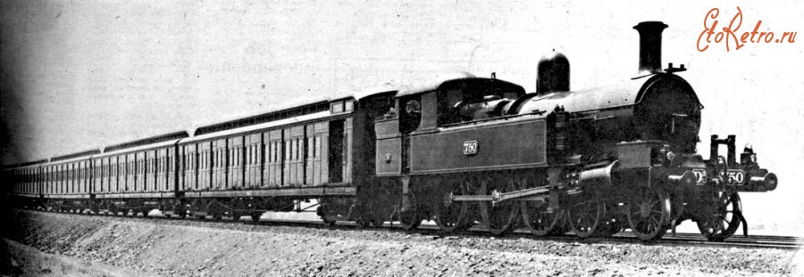 Железная дорога (поезда, паровозы, локомотивы, вагоны) - Танк-паровоз Dde 750 с пригородным поездом