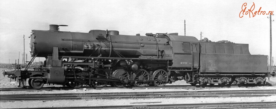 Железная дорога (поезда, паровозы, локомотивы, вагоны) - Немецкий паровоз BR52 2152 на ст.Здолбунов