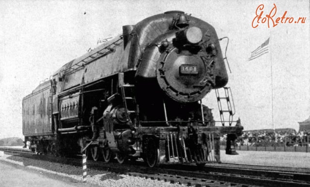 Железная дорога (поезда, паровозы, локомотивы, вагоны) - Паровоз №1401 с водотрубным котлом Делавэр и Хадсон ж.д.