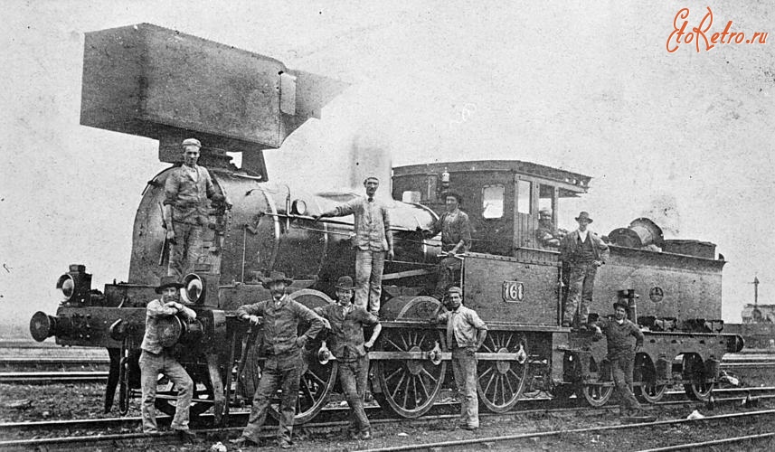 Железная дорога (поезда, паровозы, локомотивы, вагоны) - Паровоз №160 типа 0-3-0 с дефлектором дыма