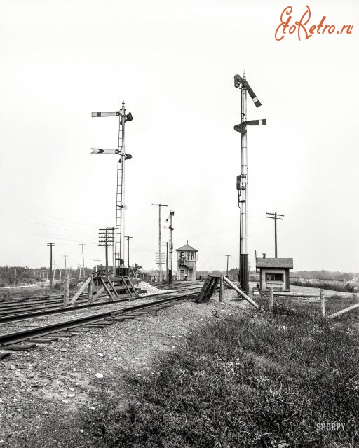 Железная дорога (поезда, паровозы, локомотивы, вагоны) - Семафоры на станции Джолиет