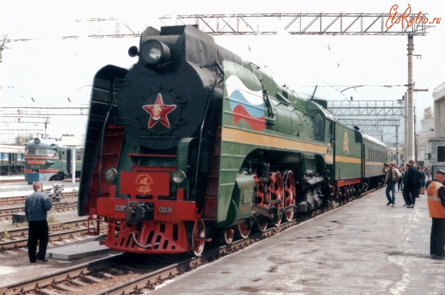 Железная дорога (поезда, паровозы, локомотивы, вагоны) - Паровоз П36-0031 на ст.Свердловск-Пассажирский