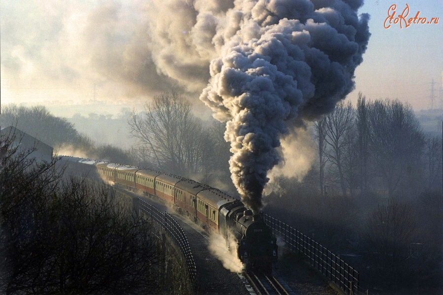 Железная дорога (поезда, паровозы, локомотивы, вагоны) - Поезд Восточной Ланкаширской ж.д.