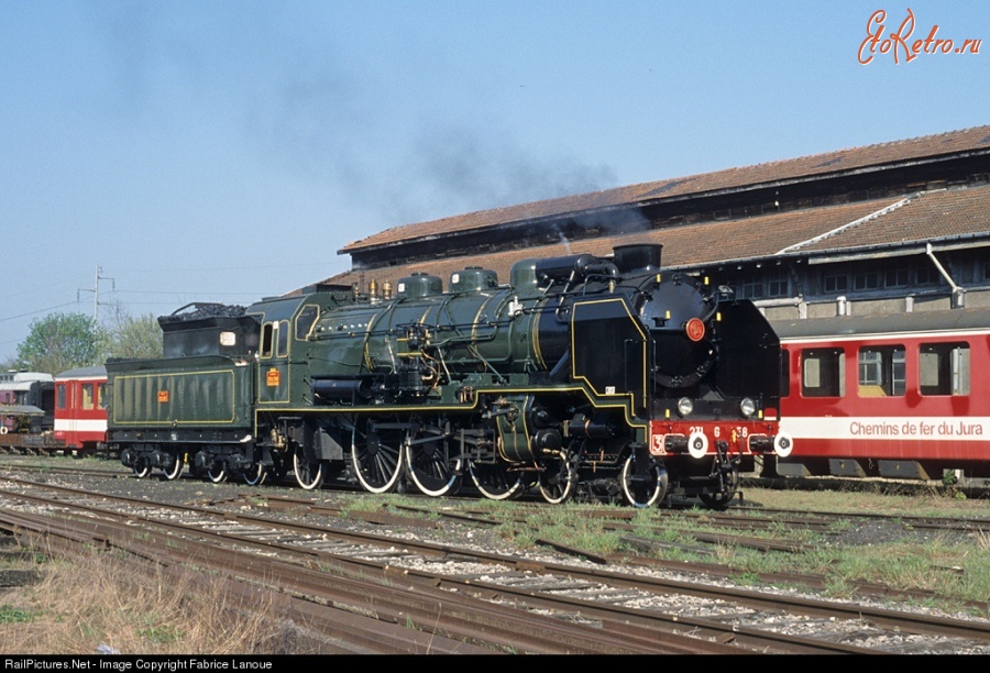 Железная дорога (поезда, паровозы, локомотивы, вагоны) - Паровоз 231 G 558 типа 2-3-1