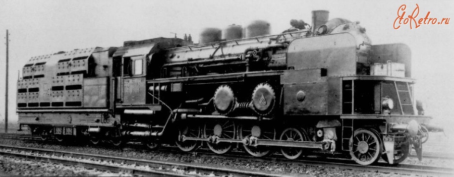 Железная дорога (поезда, паровозы, локомотивы, вагоны) - Турбопаровоз Т18 1001