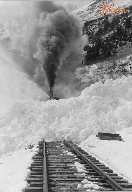 Железная дорога (поезда, паровозы, локомотивы, вагоны) - В снегах Аляски