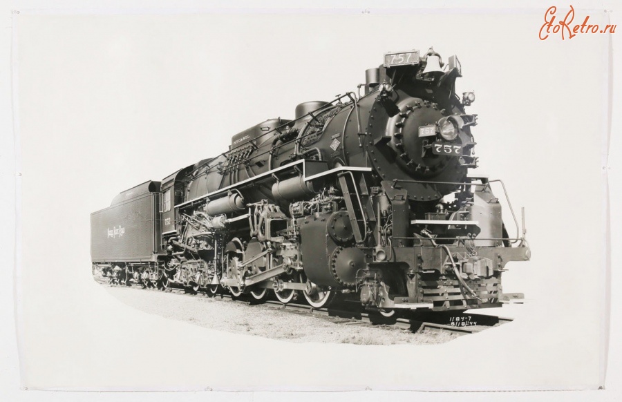 Железная дорога (поезда, паровозы, локомотивы, вагоны) - Паровоз №757 типа 1-4-2