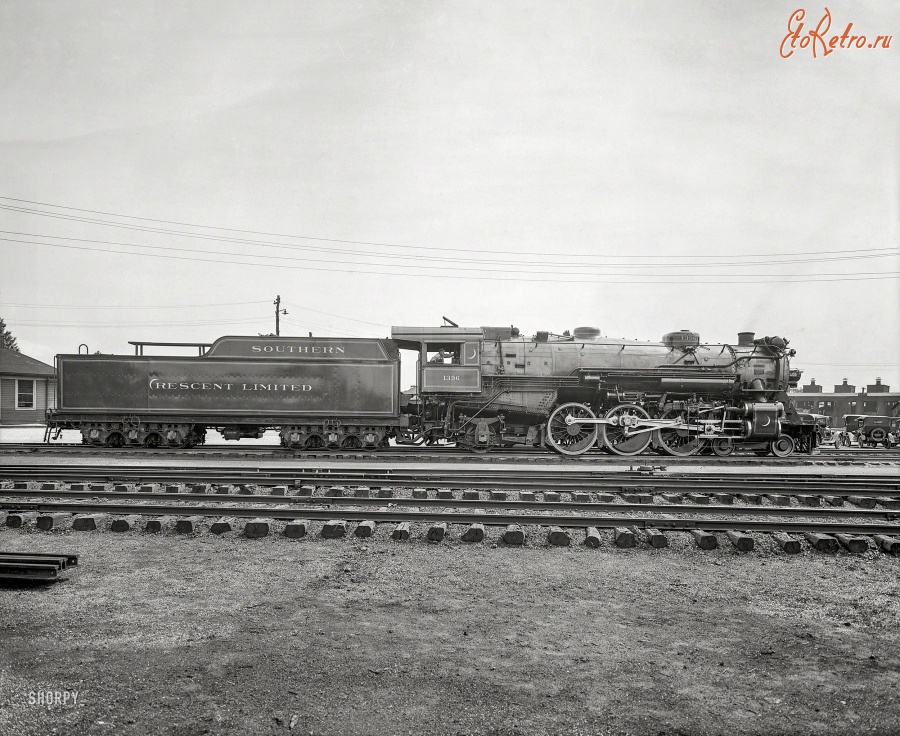 Железная дорога (поезда, паровозы, локомотивы, вагоны) - Пассажирский паровоз №1396  типа 2-3-1 в Александрии,штат Вирджиния