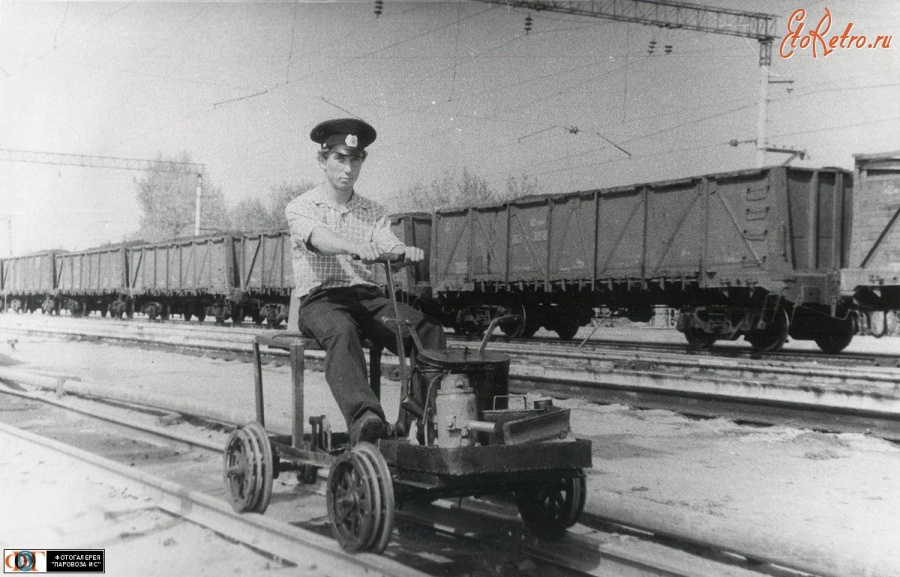 Железная дорога (поезда, паровозы, локомотивы, вагоны) - Ручная дрезина на ст.Макушино