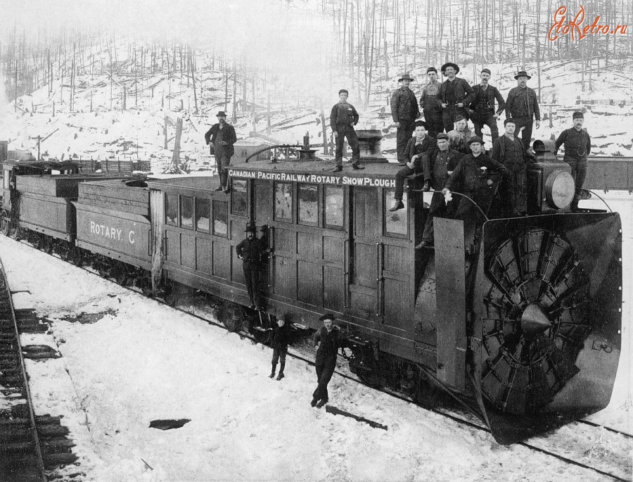 Железная дорога (поезда, паровозы, локомотивы, вагоны) - Роторный снегоочиститель Канадской Тихоокеанской ж.д.