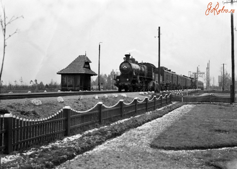 Железная дорога (поезда, паровозы, локомотивы, вагоны) - Паровоз Су с поездом на ст.Столбцы