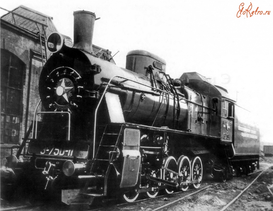 Железная дорога (поезда, паровозы, локомотивы, вагоны) - Паровоз Эр750-11 на Коломенском паровозостроительном заводе