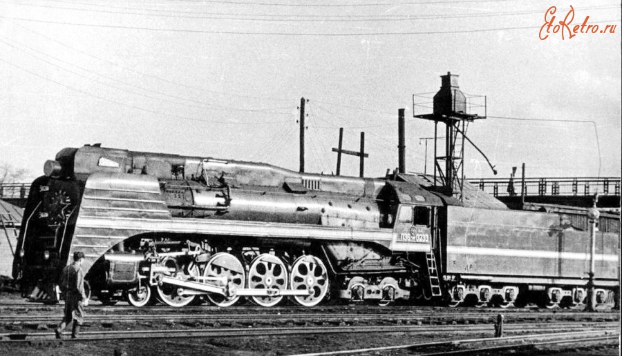 Железная дорога (поезда, паровозы, локомотивы, вагоны) - Пассажирский паровоз П36-0233 типа 2-4-2