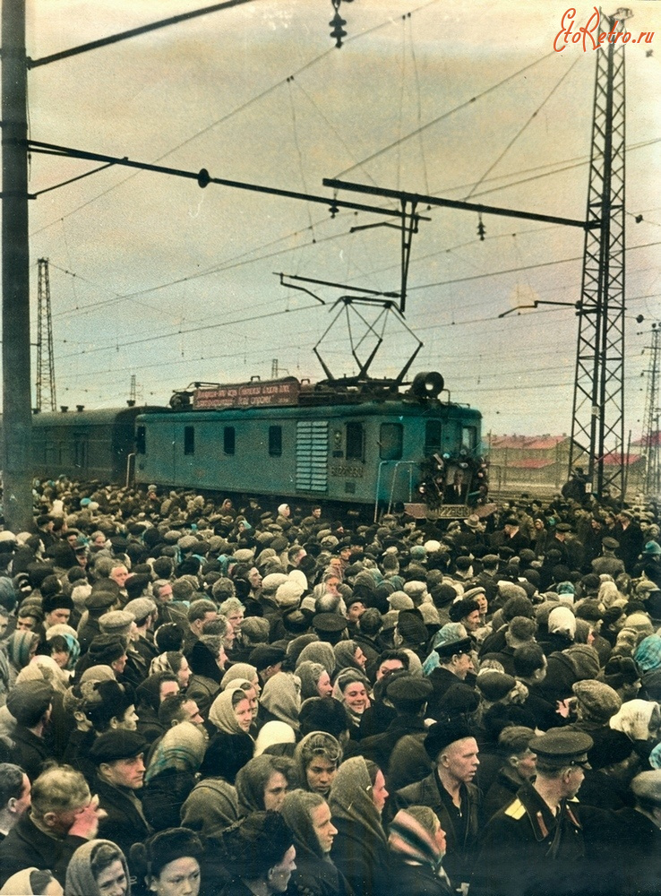 Железная дорога (поезда, паровозы, локомотивы, вагоны) - Первый электровоз на ст.Петропавловск