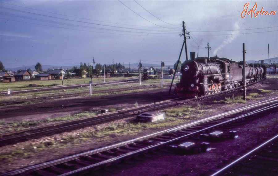 Железная дорога (поезда, паровозы, локомотивы, вагоны) - Паровоз серии Еа 2859 с поездом