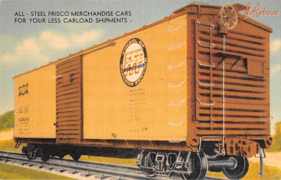 Железная дорога (поезда, паровозы, локомотивы, вагоны) - Цельнометаллические товарные вагоны Фриско