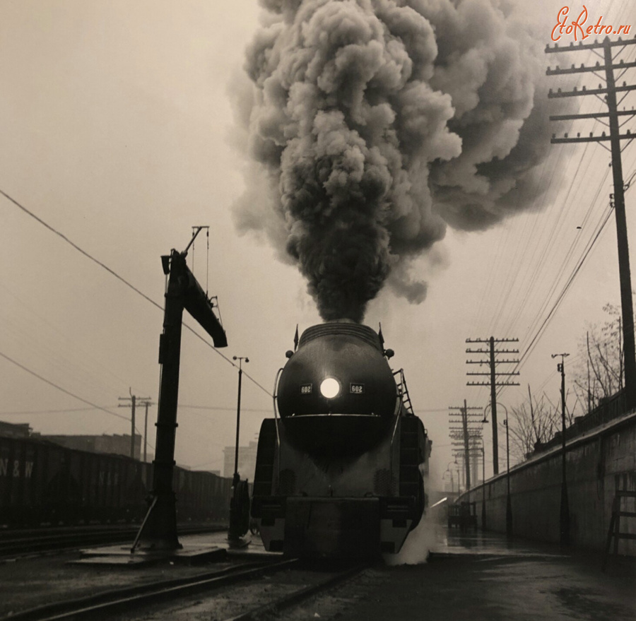 Железная дорога (поезда, паровозы, локомотивы, вагоны) - Кавалер покидает Уильямсон в дождливый день