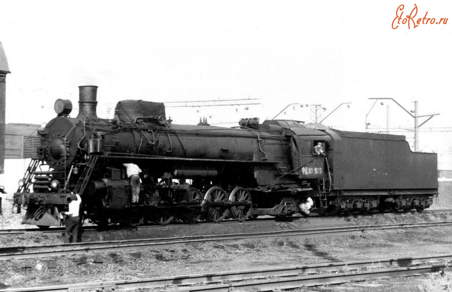 Железная дорога (поезда, паровозы, локомотивы, вагоны) - Паровоз ФД20-975 на ст.Красный Лиман