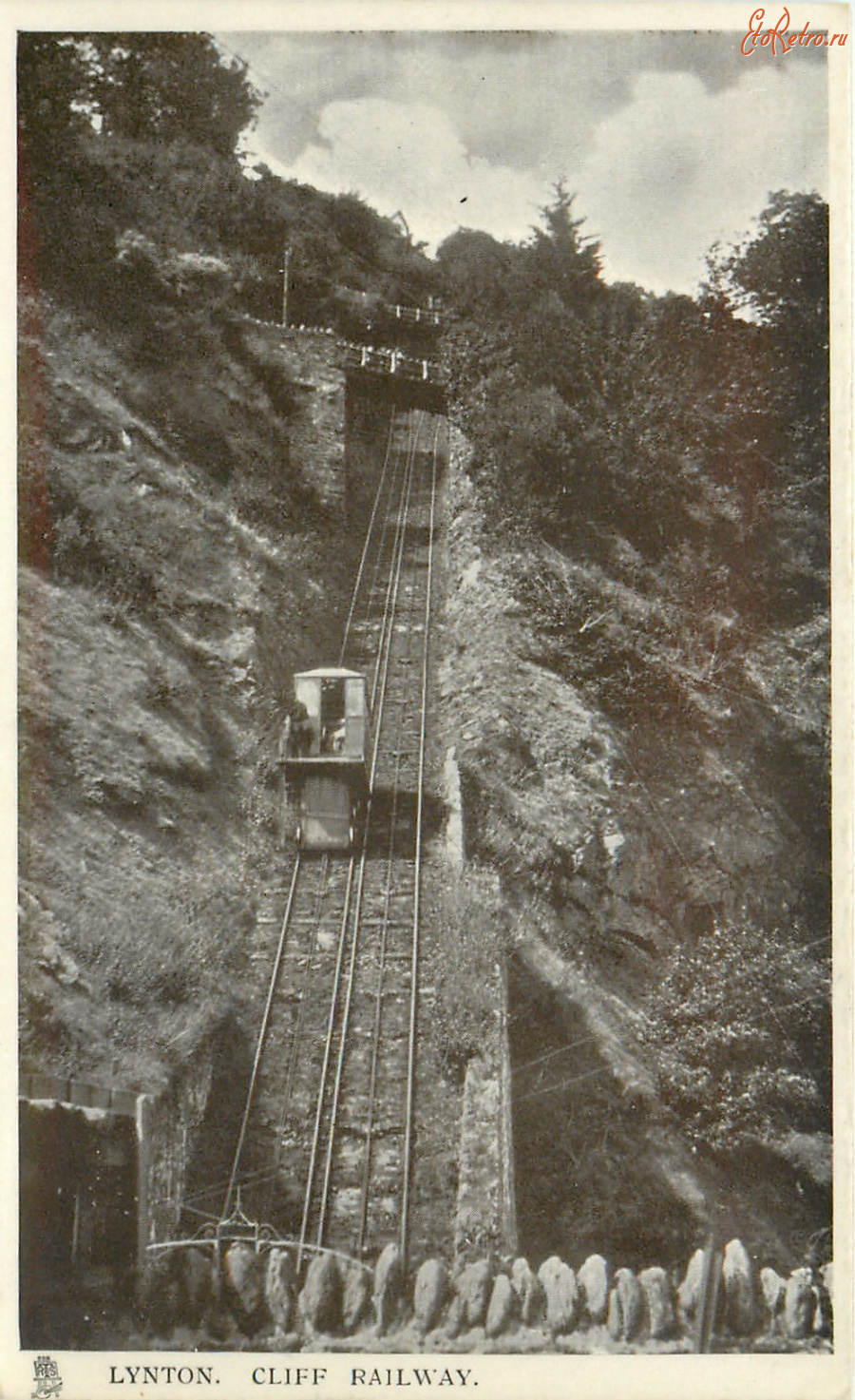 Железная дорога (поезда, паровозы, локомотивы, вагоны) - Железная дорога Клифф на утёсе в Линтоне