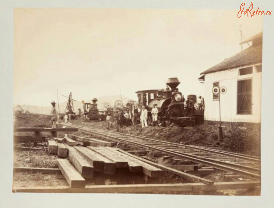 Железная дорога (поезда, паровозы, локомотивы, вагоны) - Железная дорога Панамского канала. Железнодорожная станция