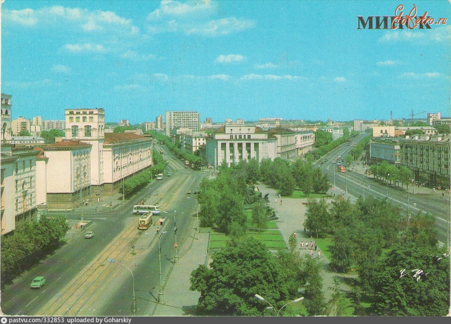 Минск - площадь Якуба Коласа 1985, Белоруссия, Минск