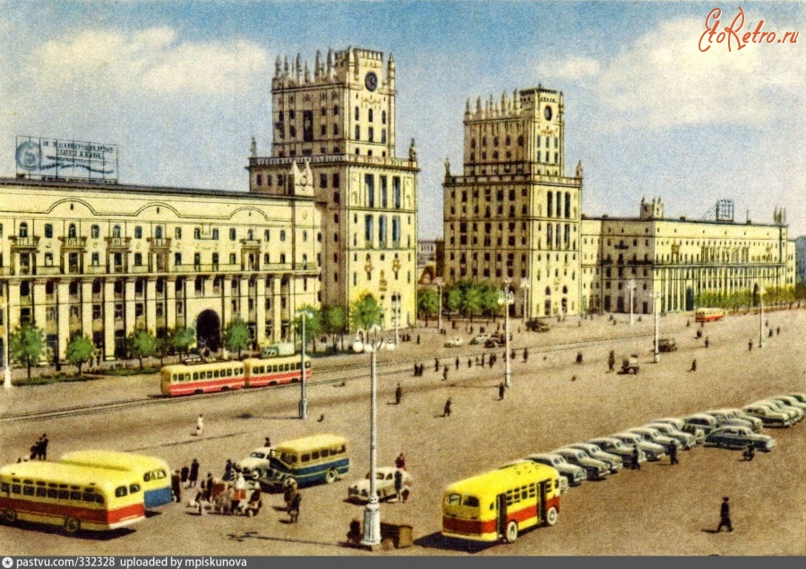 Минск - Вокзальная площадь 1952—1954, Белоруссия, Минск