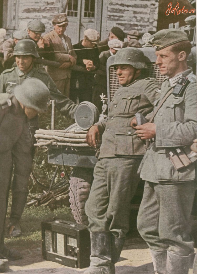 Войны (боевые действия) - Цветные фото немецких солдат