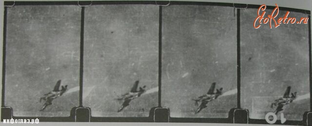 Войны (боевые действия) - Кадры ФКП -последние секунды полета американского истребителя Р-51