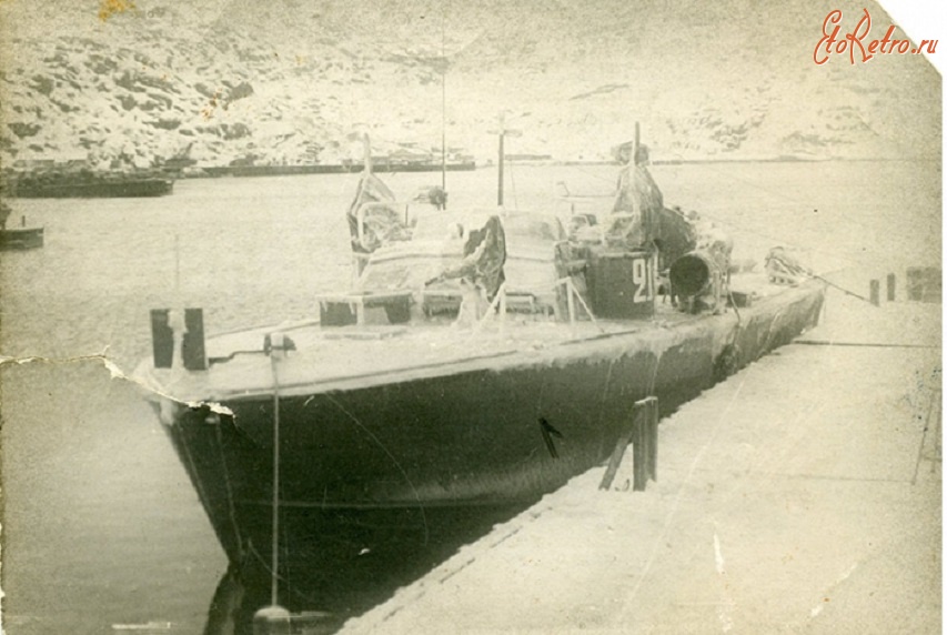 Корабли - Торпедный катер перед походом. п. Ваенга, 1944 г.