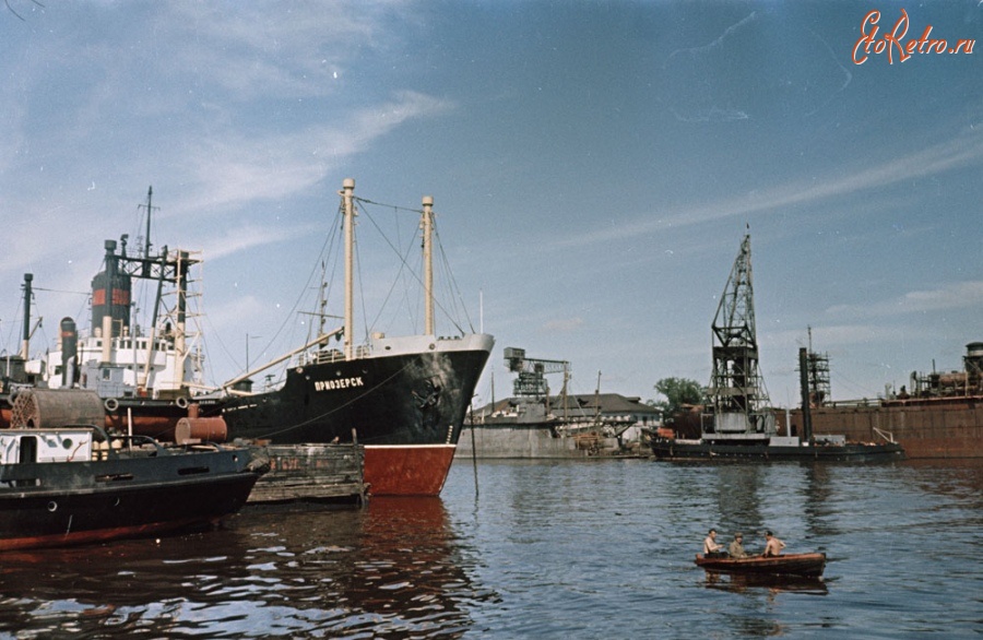 Корабли - Пароходы на Северной Двине в 1958 году
