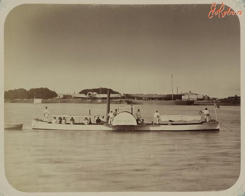 Корабли - Первый русский пароход на Аральском море, около 1865 год.