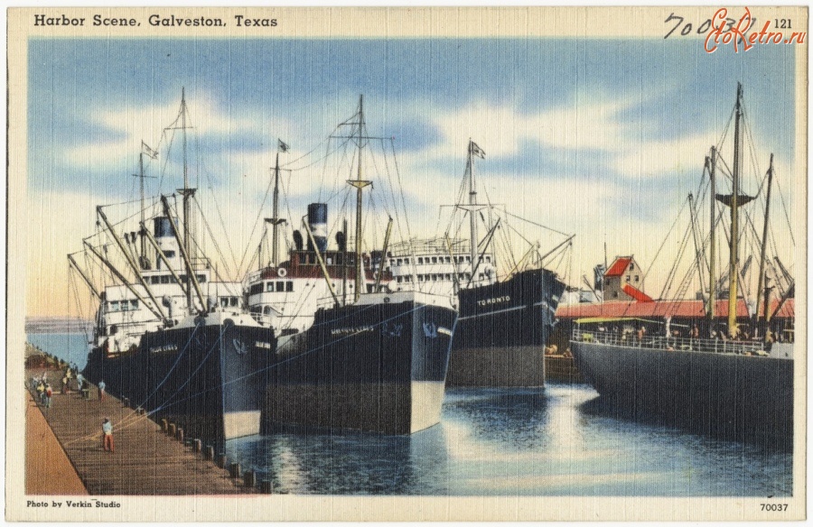 Корабли - Корабли в гавани Галвестон, Техас, 1930-1945