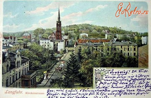 Гданьск - Гданськ-Вжещ (Danzig-Langfuhr). Kirchenstrasse.