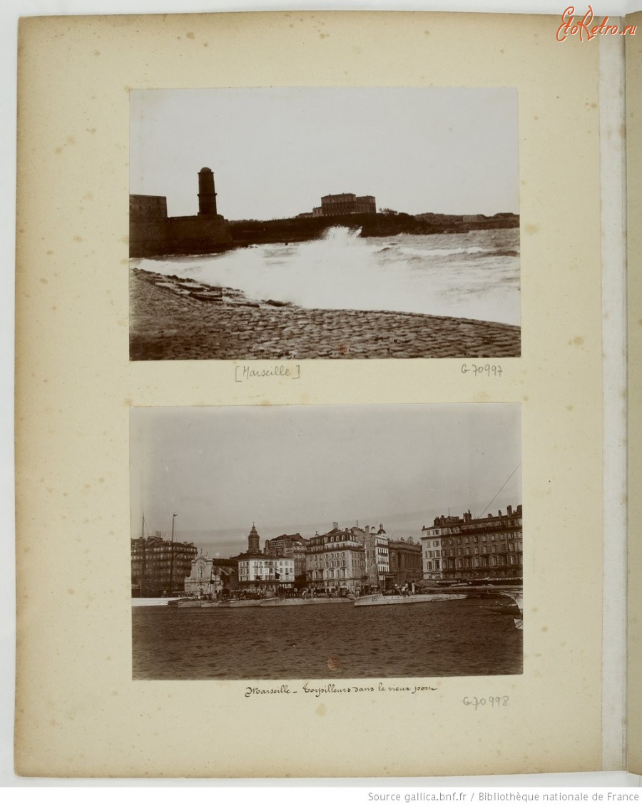Марсель - Марсель. Маяк. Виллы на берегу, 1898