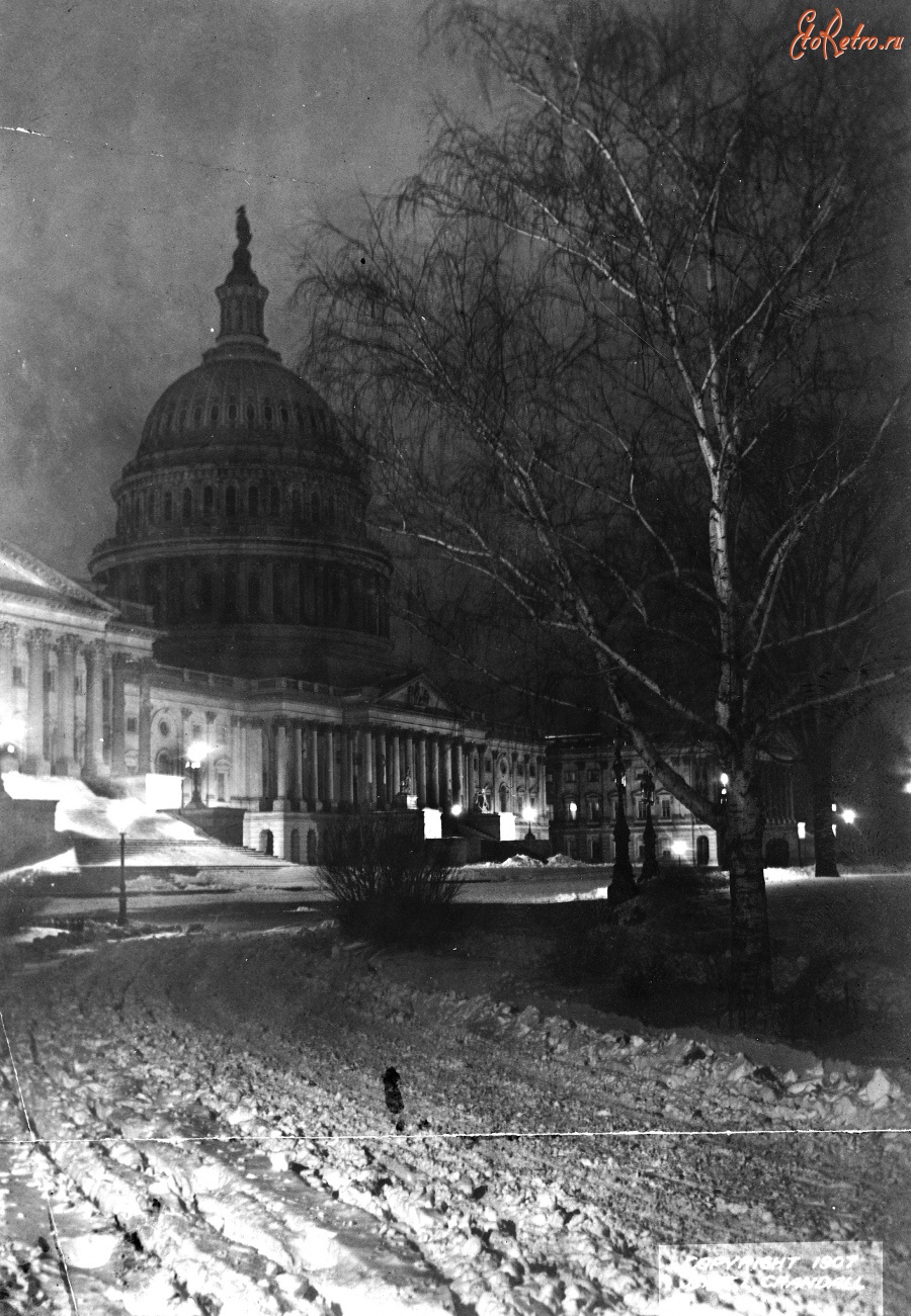 Вашингтон - Capitol Building at Night in 1907 США , Вашингтон (округ Колумбия)