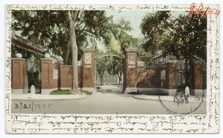 Штат Массачусетс - Кембридж. Гарвардский Университет, 1900